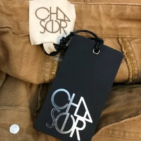 NWT CHASER Vintage Washed Tan Canvas Ankle Zip Cargo Pant Trousers S MSRP $138 - Picture 5 of 5